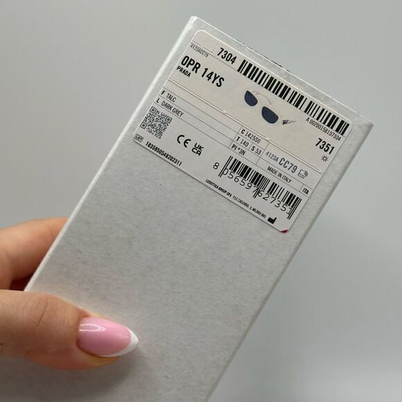 BRAND NEW PRADA PR14YS 1425S0 Talc/Dark Grey Women Sunglasses - Picture 13 of 13